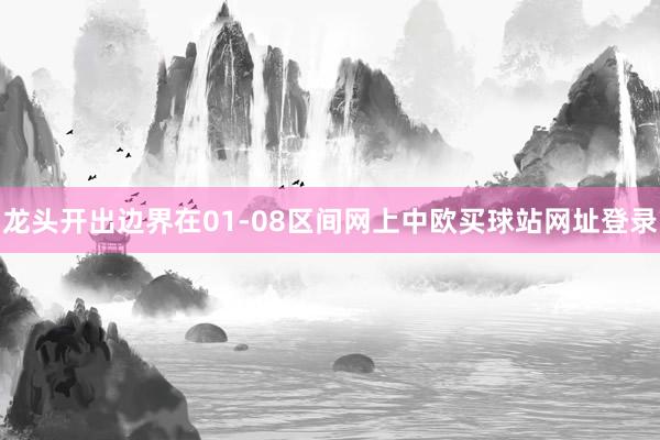 龙头开出边界在01-08区间网上中欧买球站网址登录