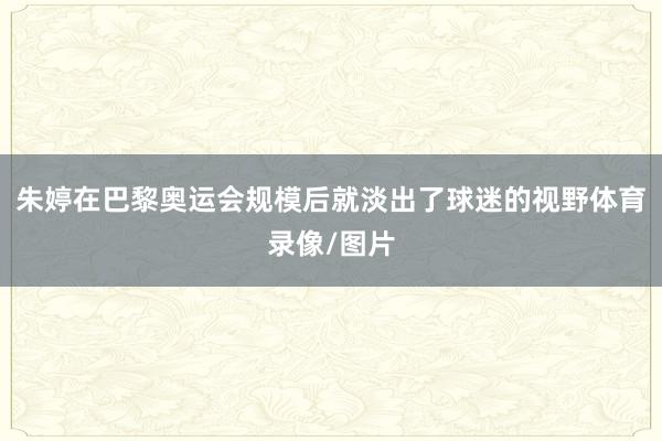 朱婷在巴黎奥运会规模后就淡出了球迷的视野体育录像/图片